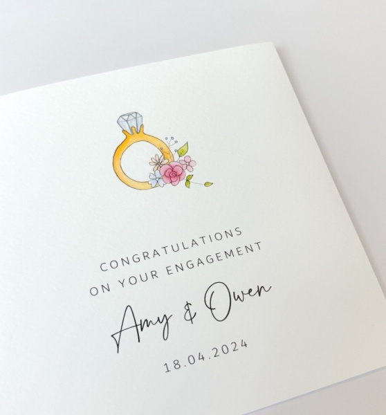 Personalised Congratulations On Your Engagement Card