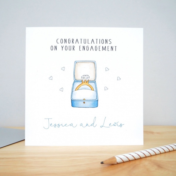 Personalised Engagement Card - Ring in box card