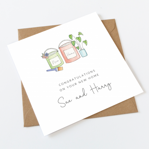 Personalised New Home Cards - Paint Pots
