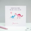 Personalised New Big Sister Card - Dinosaur