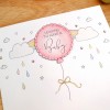 Personalised Leaving To Have A Baby Card - Pink Balloon