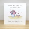 Personalised Mother's Day Card - Flower Pot and Cake