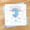 Personalised Boys Rainbow Birthday Card - 1st, 2nd, 3rd, 4th, 5th, 6th, 7th, 8th, 9th