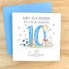 Personalised Boys Birthday Card  Football Birthday Card