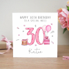 Personalised Birthday Card - Pink - 18th, 21st, 40th, 50th, 60th, 70th, 80th