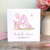 Personalised Baby Girl Card - Alphabet Letter