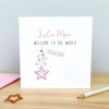 Handmade Personalised Baby Girl Card - Welcome to the World Card - Star