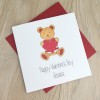 Personalised Valentine's Day Card  Teddy Bear great for Daughter, Son