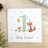 Personalised Children's Birthday Card  Fox -1st, 2nd, 3rd, 4th, 5th