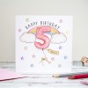Personalised Girls Rainbow Birthday Card - 1st, 2nd, 3rd, 4th, 5th, 6th, 7th, 8th, 9th