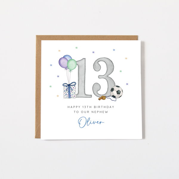 Personalised Boys Birthday Card - Son, Grandson, Nephew