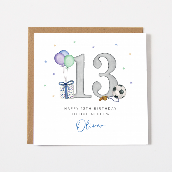 Personalised Boys Birthday Card - Son, Grandson, Nephew