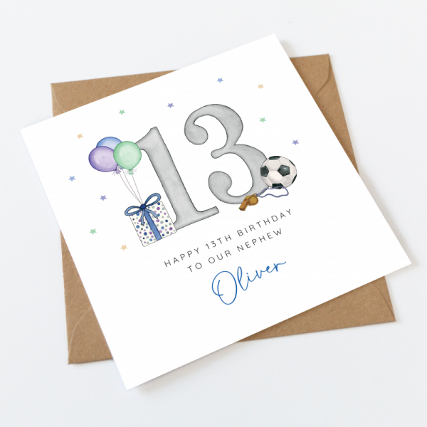 Personalised Boys Birthday Card - Son, Grandson, Nephew