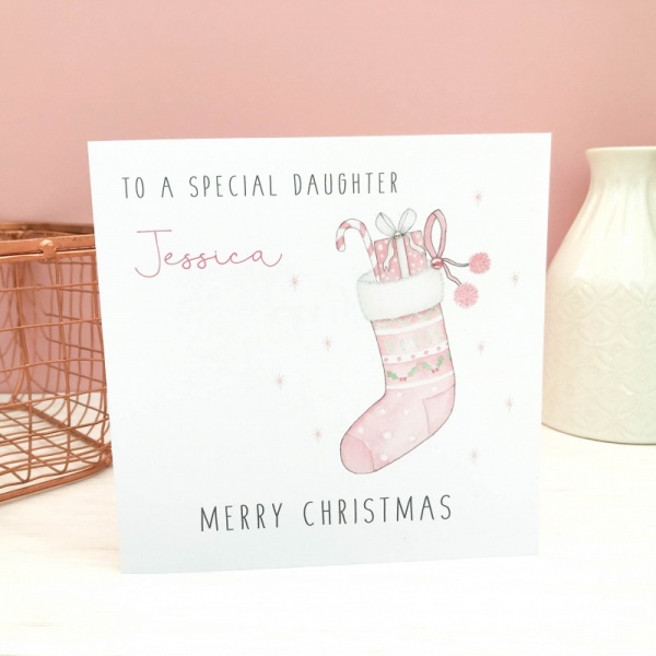 Personalised Girls Christmas Card - Daughter, Granddaughter, Niece