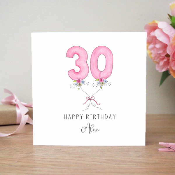 Personalised Birthday Card - 18th, 21st, 30th, 40th, 50th