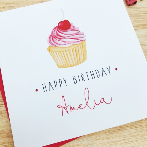 Personalised Cupcake Birthday Card