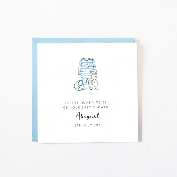 Personalised Baby Shower Card - Boy