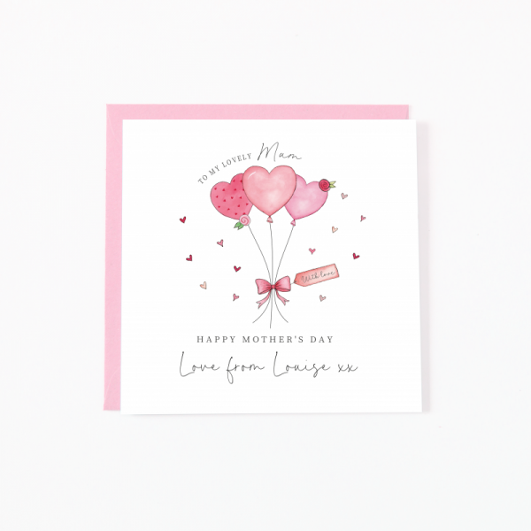 Personalised Mother's Day Card - Bunch of Balloons
