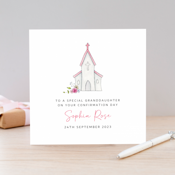 Personalised Confirmation Day Card - Girl