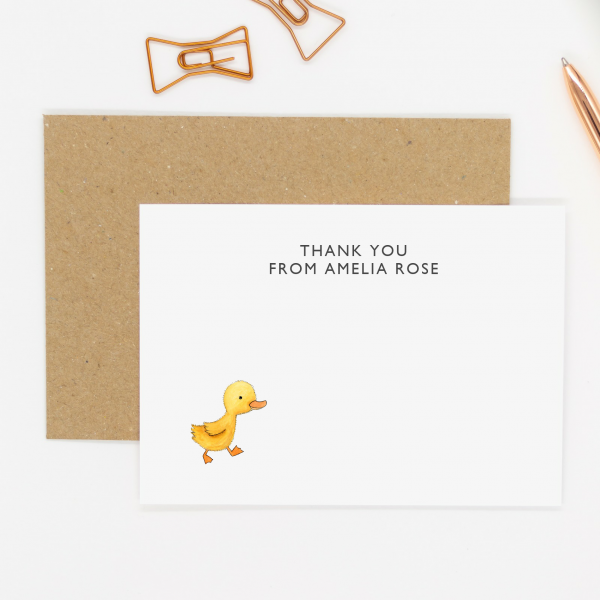 Personalised Duck Notecards - Pack of 10