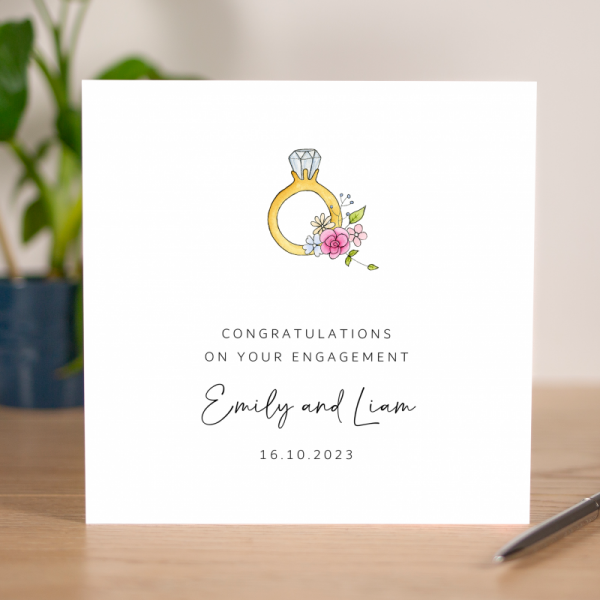 Personalised Congratulations On Your Engagement Card