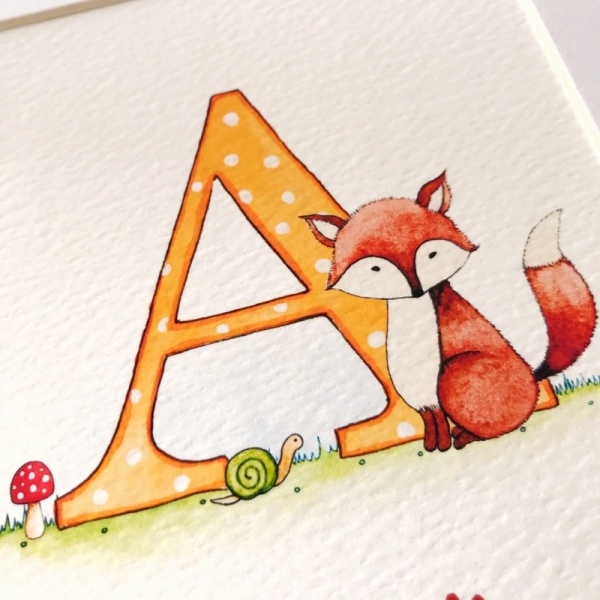 Fox Children's Art Print - Alphabet Letter