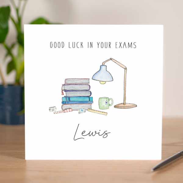 Personalised Good Luck In Your Exams Card - GCSEs, A-LEVELS