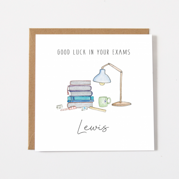 Personalised Good Luck In Your Exams Card - GCSEs, A-LEVELS