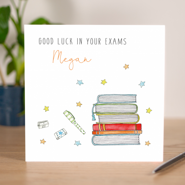 Personalised Good Luck In Your Exams Card