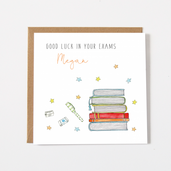 Personalised Good Luck In Your Exams Card