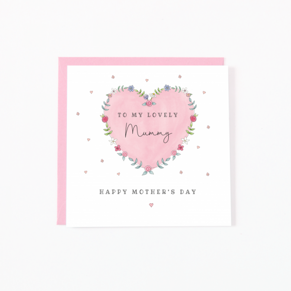 Personalised Mother's Day Card - Heart with flowers