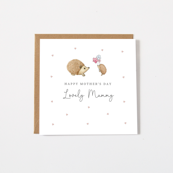 Personalised Mother's Day Card - Hedgehogs