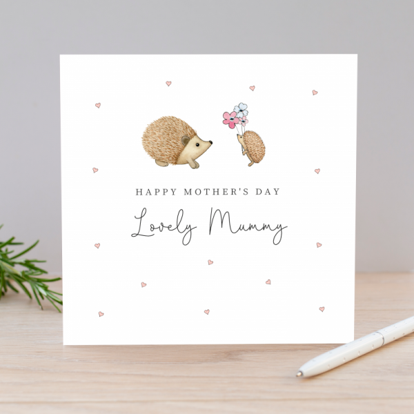 Personalised Mother's Day Card - Hedgehogs
