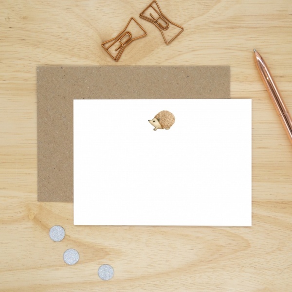Personalised Hedgehog Notecards - Packs of notecards