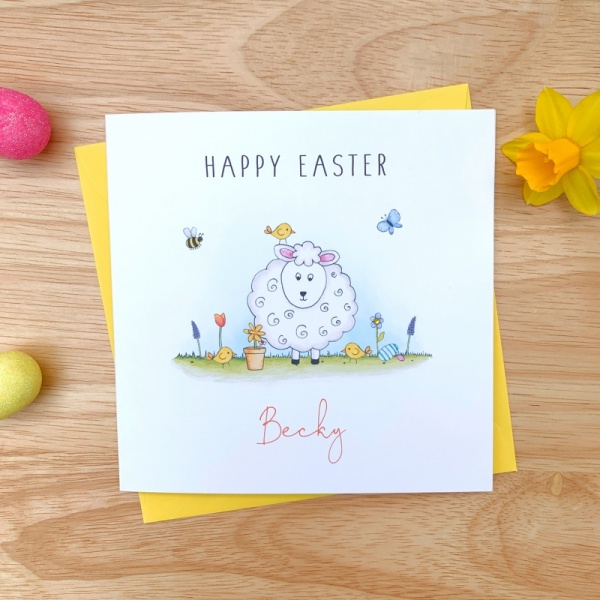 Personalised Easter Card - Lamb