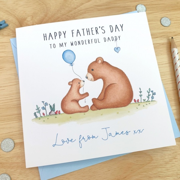 Personalised Father's Day Card - Bears