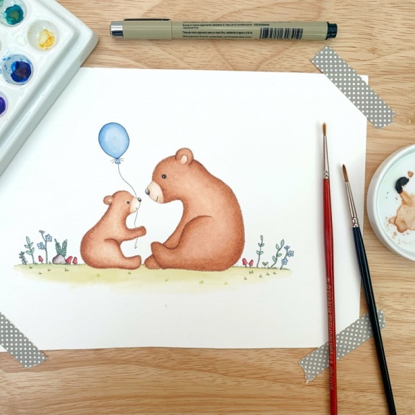 Personalised Father's Day Card - Bears