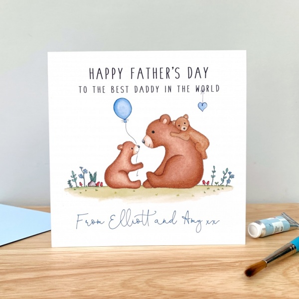 Personalised Father's Day Card - Bears
