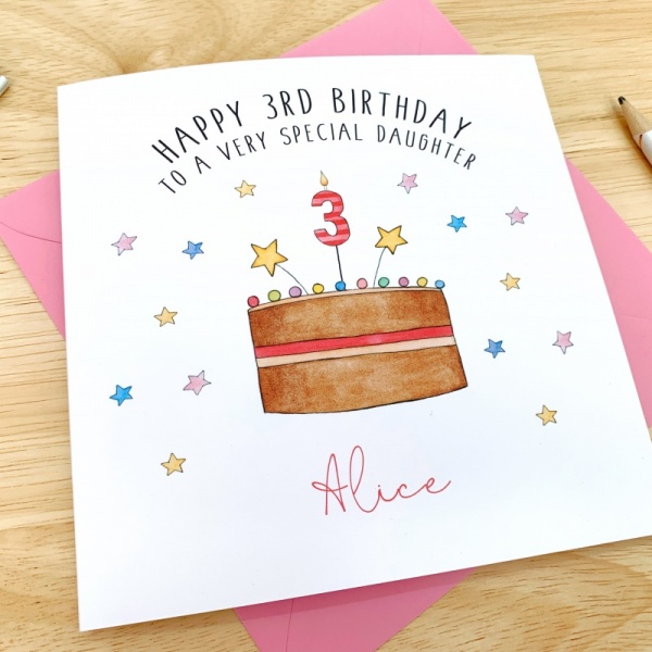 Personalised Girls Birthday Card - Any Age