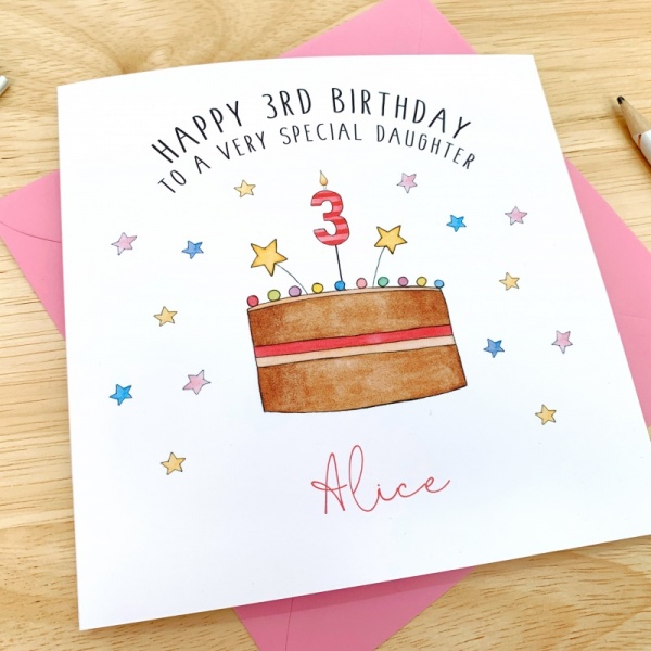 Personalised Girls Birthday Card - Any Age
