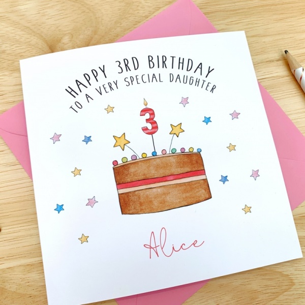 Personalised Girls Birthday Card - Any Age
