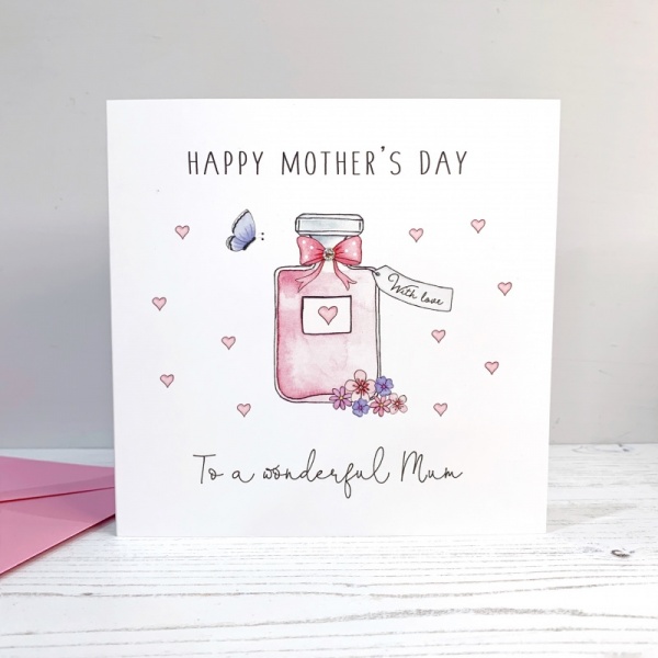 Mother's Day Card - Perfume and Flowers