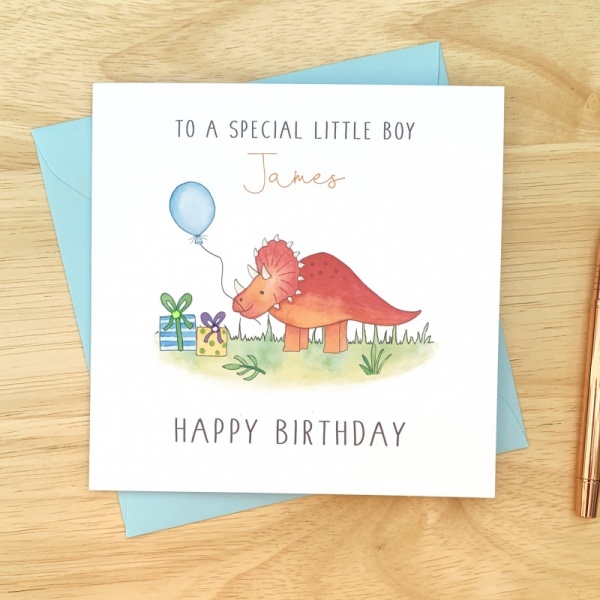 Personalised Dinosaur Birthday Card