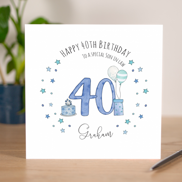 Personalised Male Birthday Card - 18th, 21st, 30th, 40th