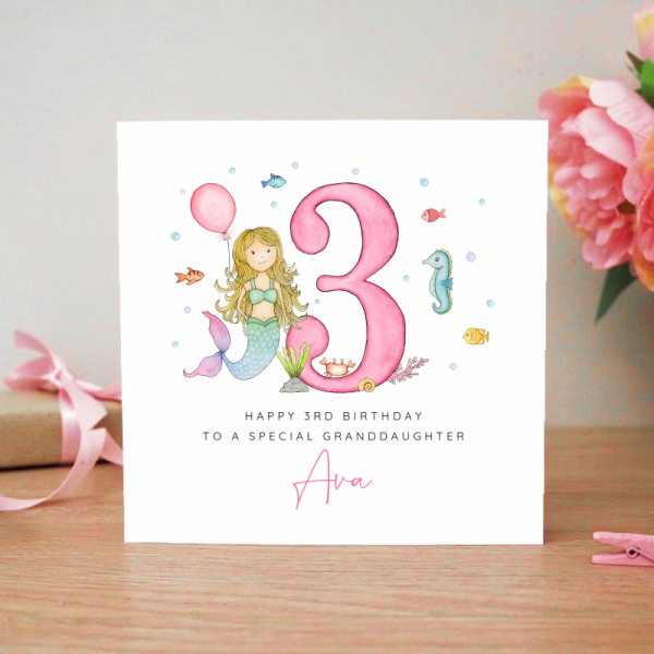 Mermaid Birthday Card