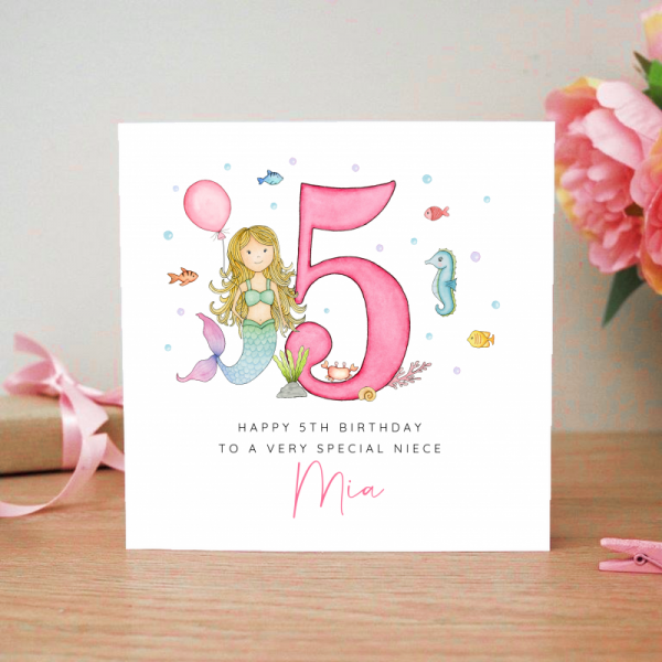 Mermaid Birthday Card