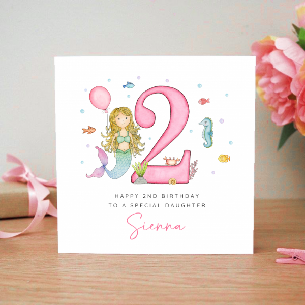 Mermaid Birthday Card