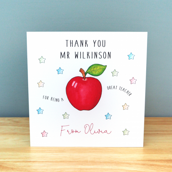 Personalised Teacher Thank You Card