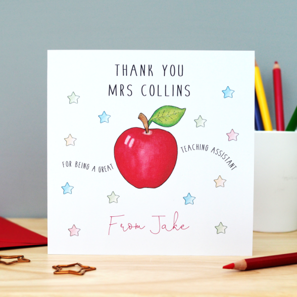 Personalised Teacher Thank You Card