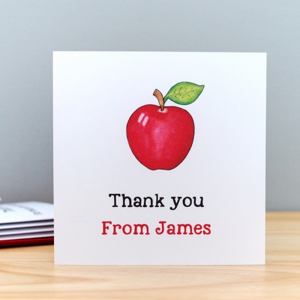 Pack of 5 Small Teacher Thank You Cards